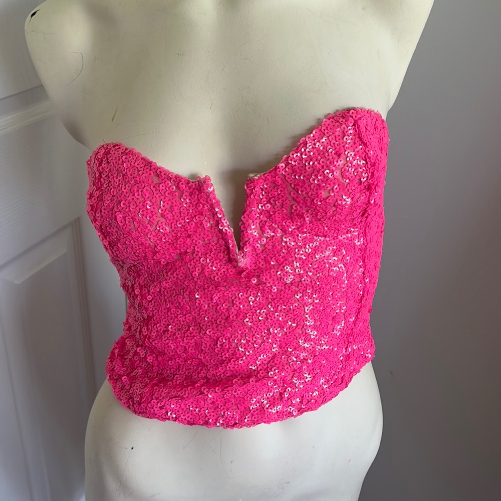 Free people sequin bustier
